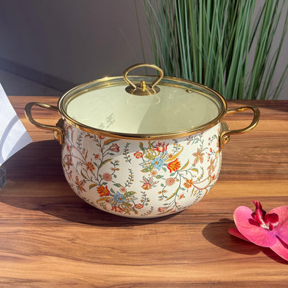 Floral Elegance Collection - Vintage Bloom Cookware - Set Of 3