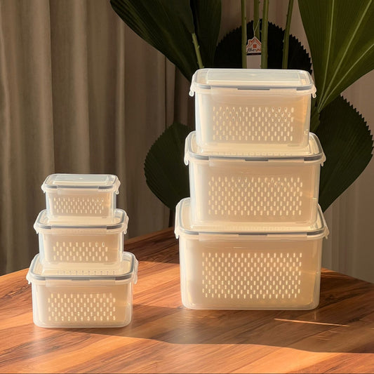 Set Of 6 Refrigerator Multi-Purpose Storage Boxes