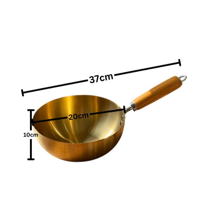 Luxury Frying Pan With Wooden Handle