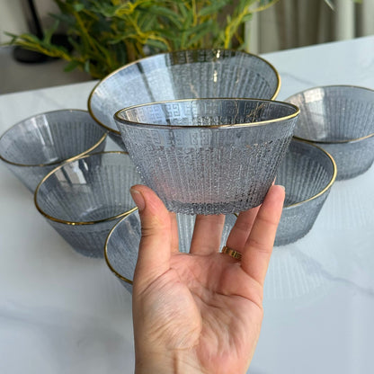 Luxury Glass Dessert & Salad Bowl Set