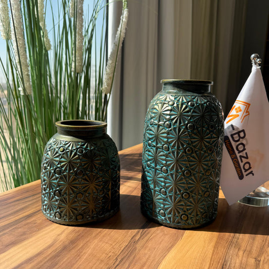 Artisan Embossed Decorative Vase