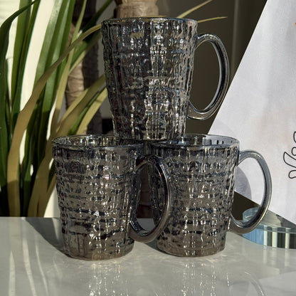 Luxury Glass Tea Cups - Set Of 3