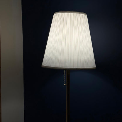 Elegant Gold Floor Lamp with Pleated Fabric Shade