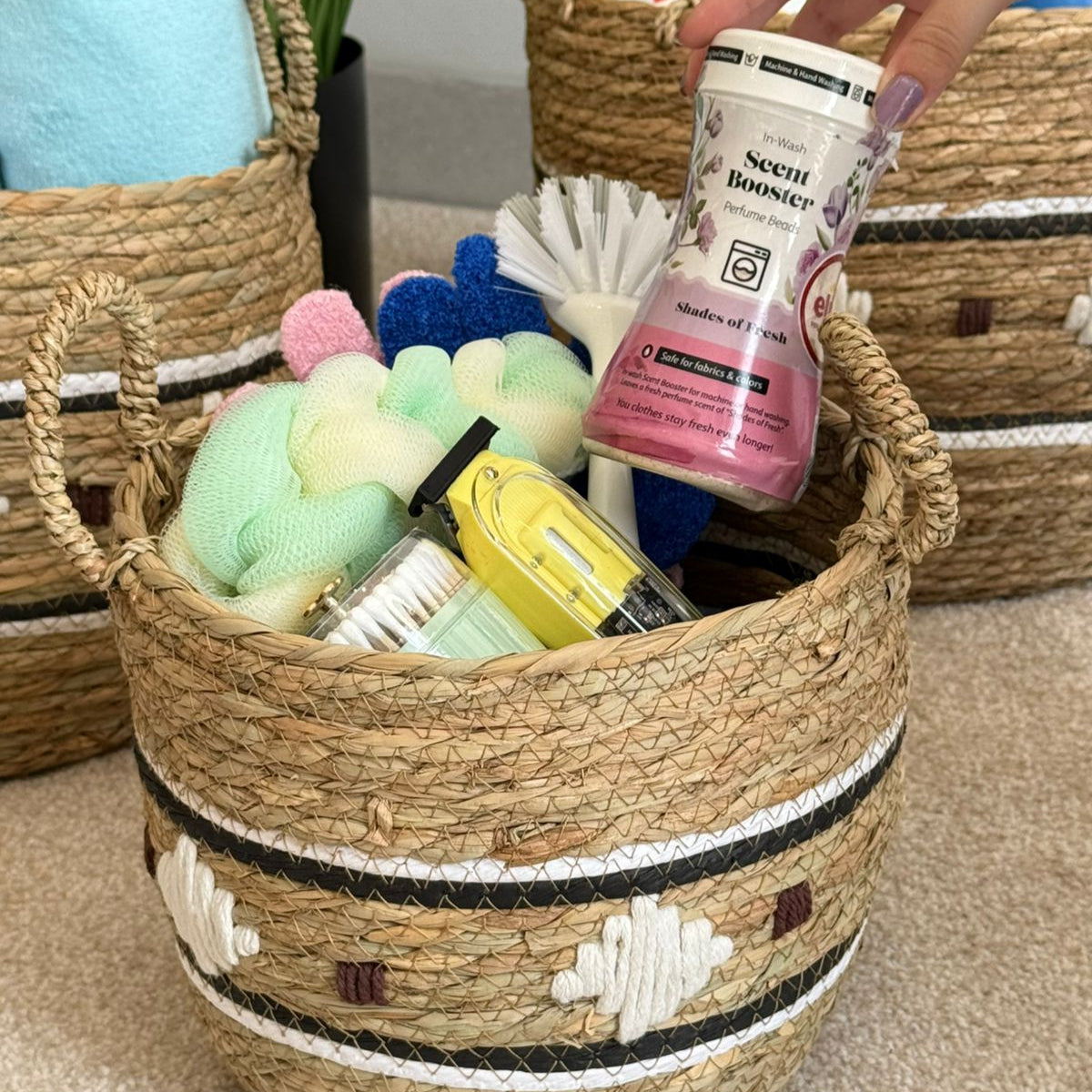 Decorative Woven Storage Basket Set