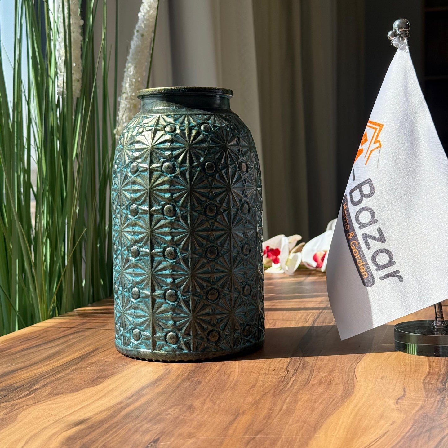 Artisan Embossed Decorative Vase