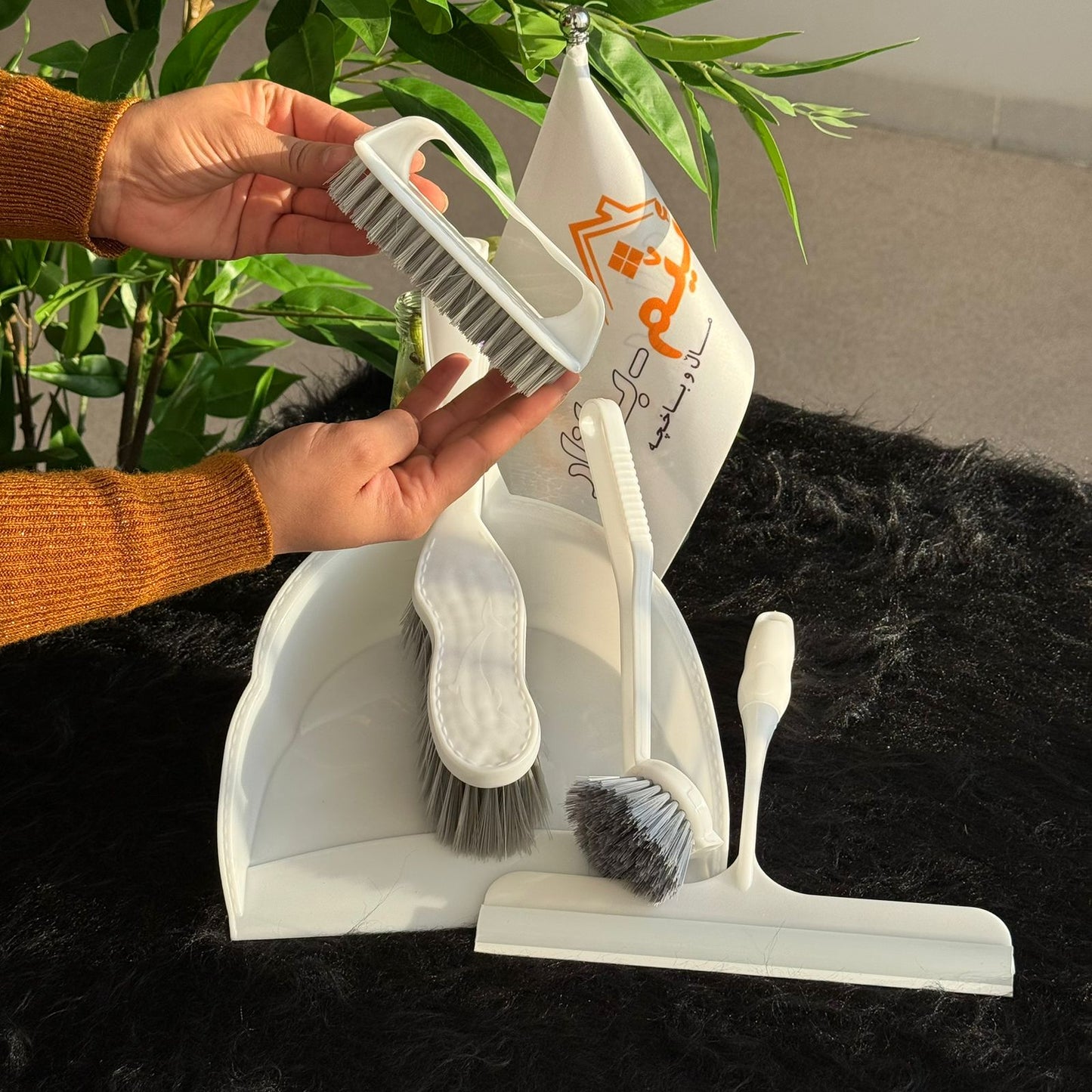 All-in-One Dustpan and Brush Set