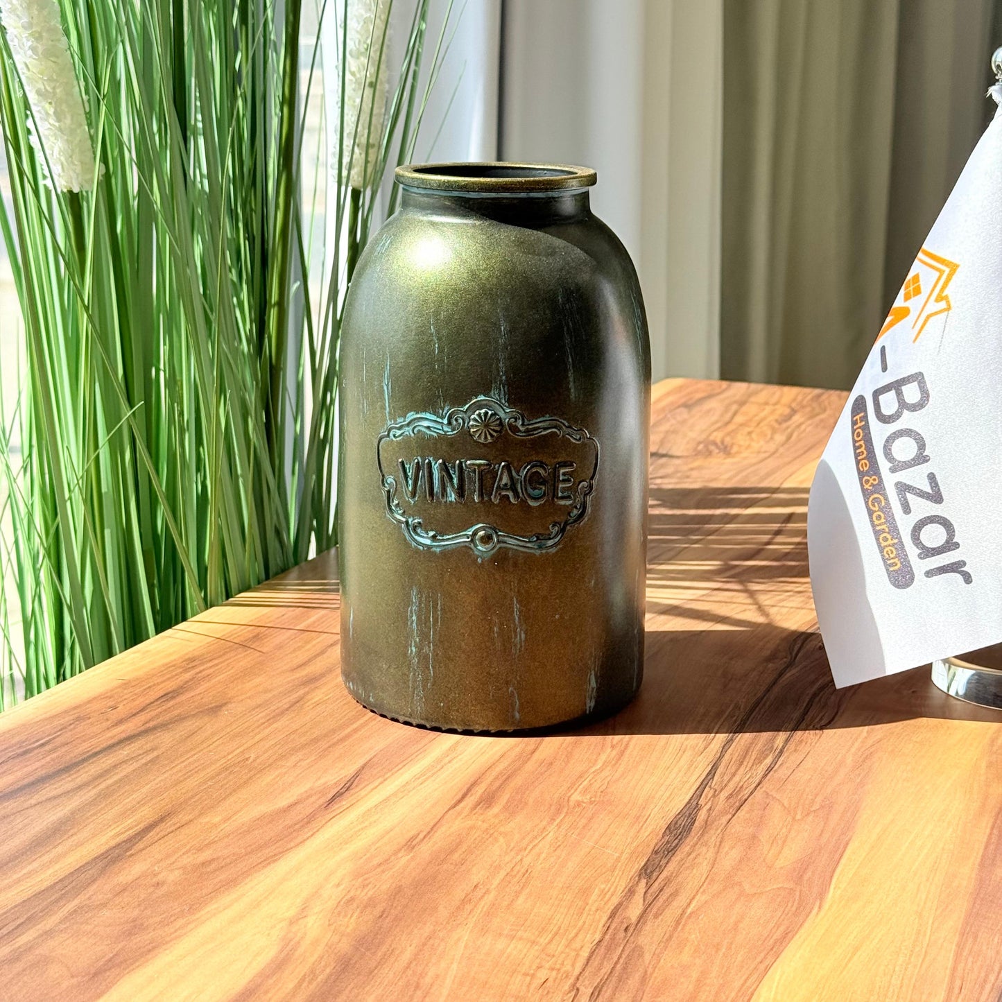 Vintage-Style Vase With Embossed Detail