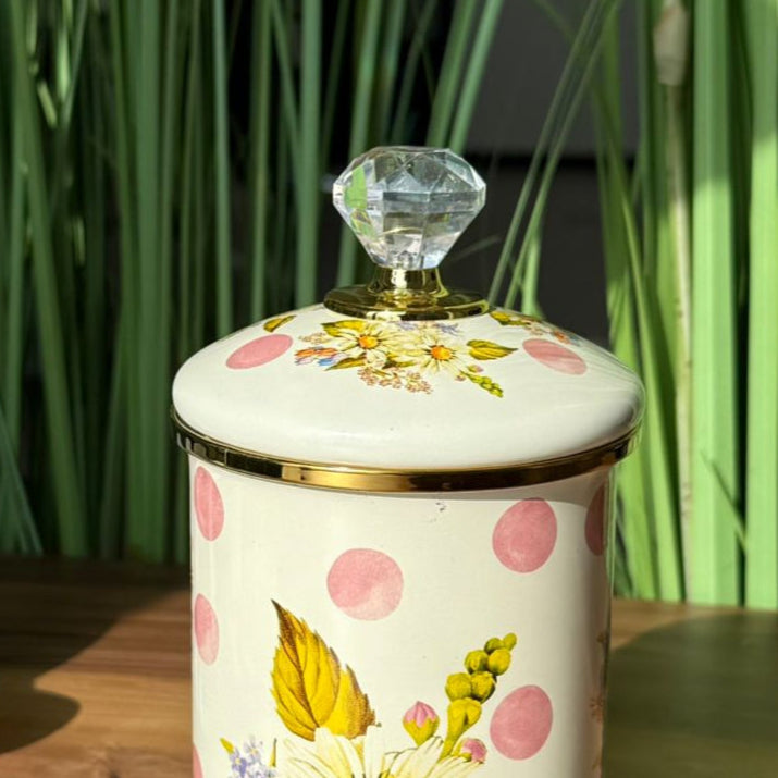 Blossom Dots Floral Storage Jar