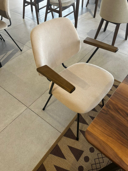 Modern Peony Fabric Dining Chair