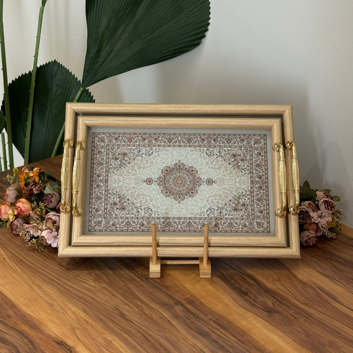 Oriental Carpet-Inspired Decorative Tray