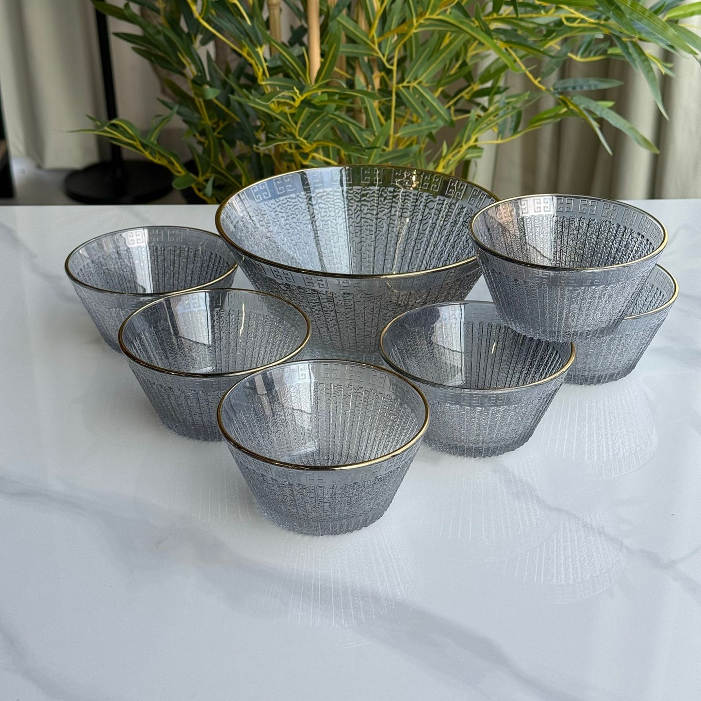 Luxury Glass Dessert & Salad Bowl Set
