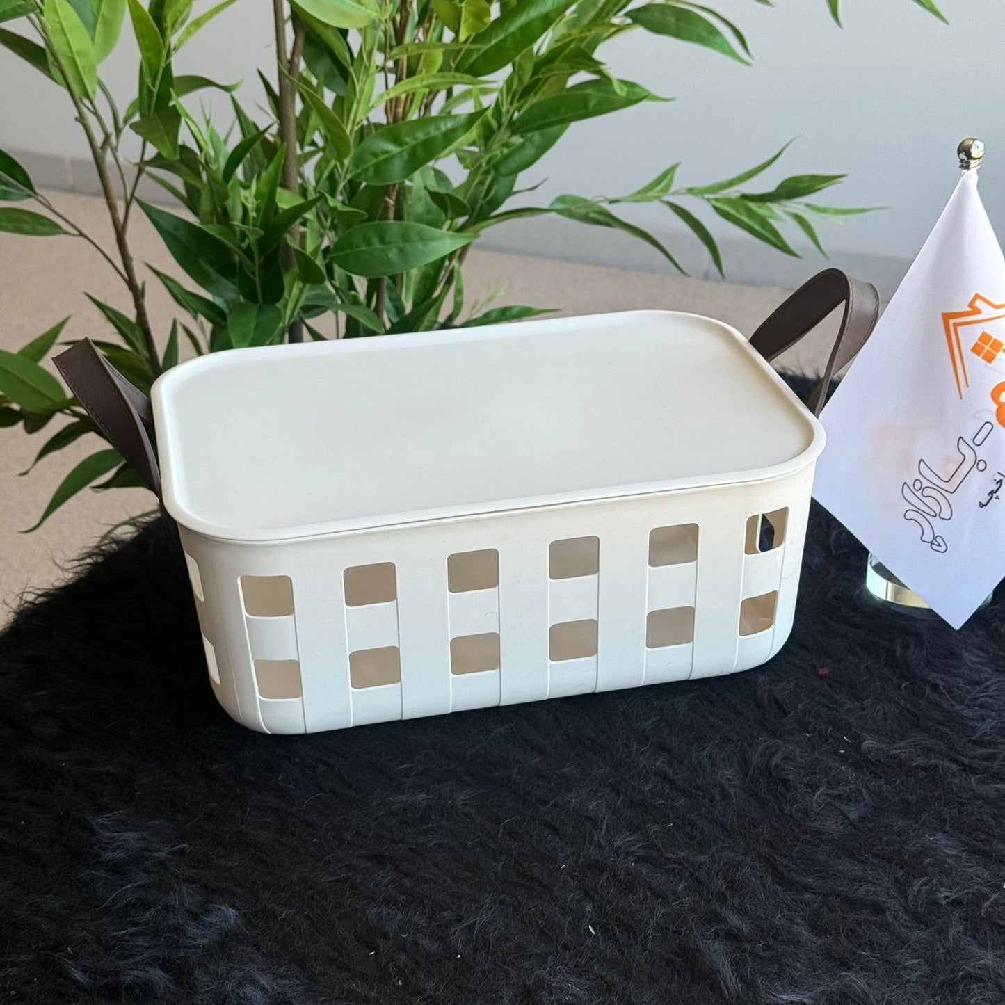 Stackable & Ventilated Design Plastic Storage Baskets With Handles
