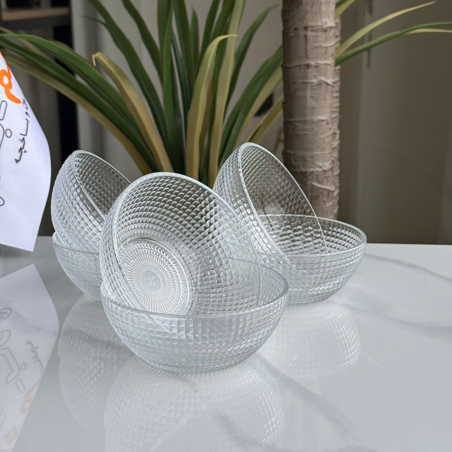 Modern Minimalist Glass Dessert Bowl - Set Of 6