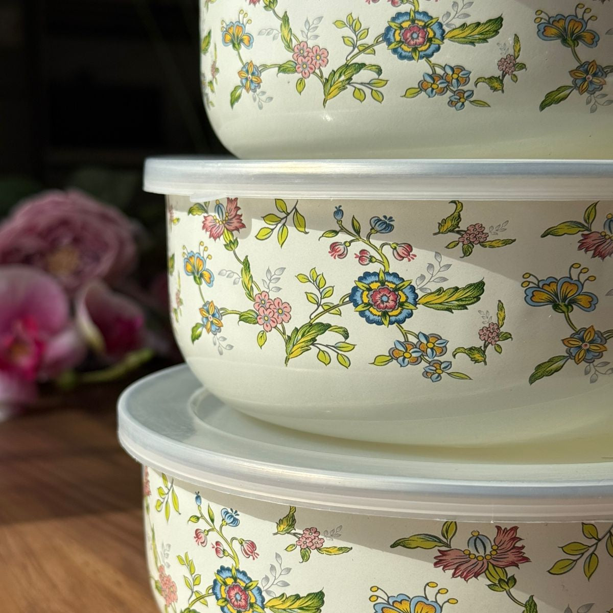 Imperial Elegance Storage Boxes With Lids - Set Of 5- PCS