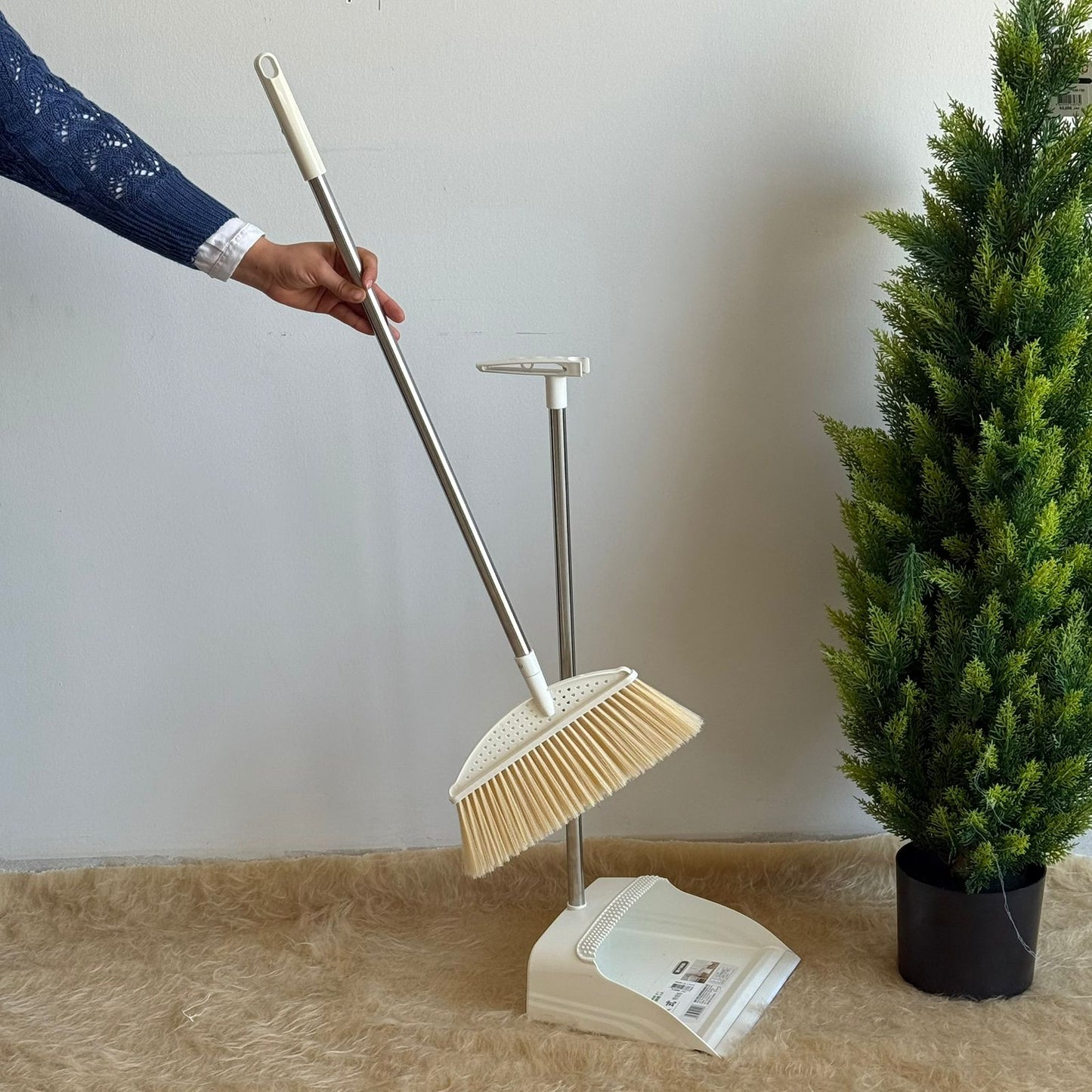 Broom & Long-Handle Dustpan Set