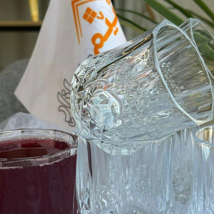 سێت پەرداخی مۆدێرنی شووشە - ٦ پارچە 