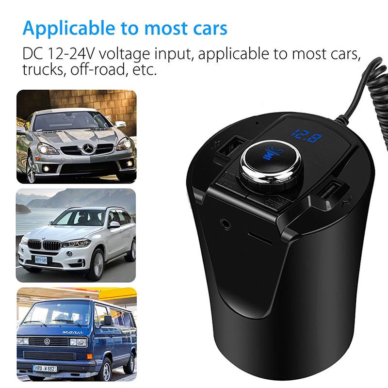 Multifunctional Cup-Shaped Car FM Transmitter