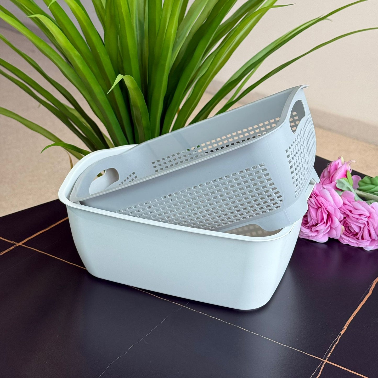 Double-Layer Plastic Drain Basket