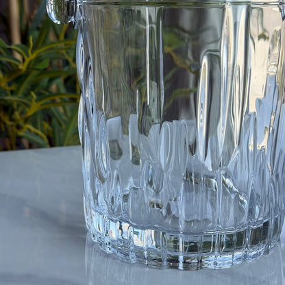 سەتڵی سەهۆڵی شووشەیی  بە دەستە و هەڵگری کانزایی