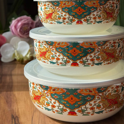 Set Of 5- PCS Imperial Elegance Storage Boxes With Lids