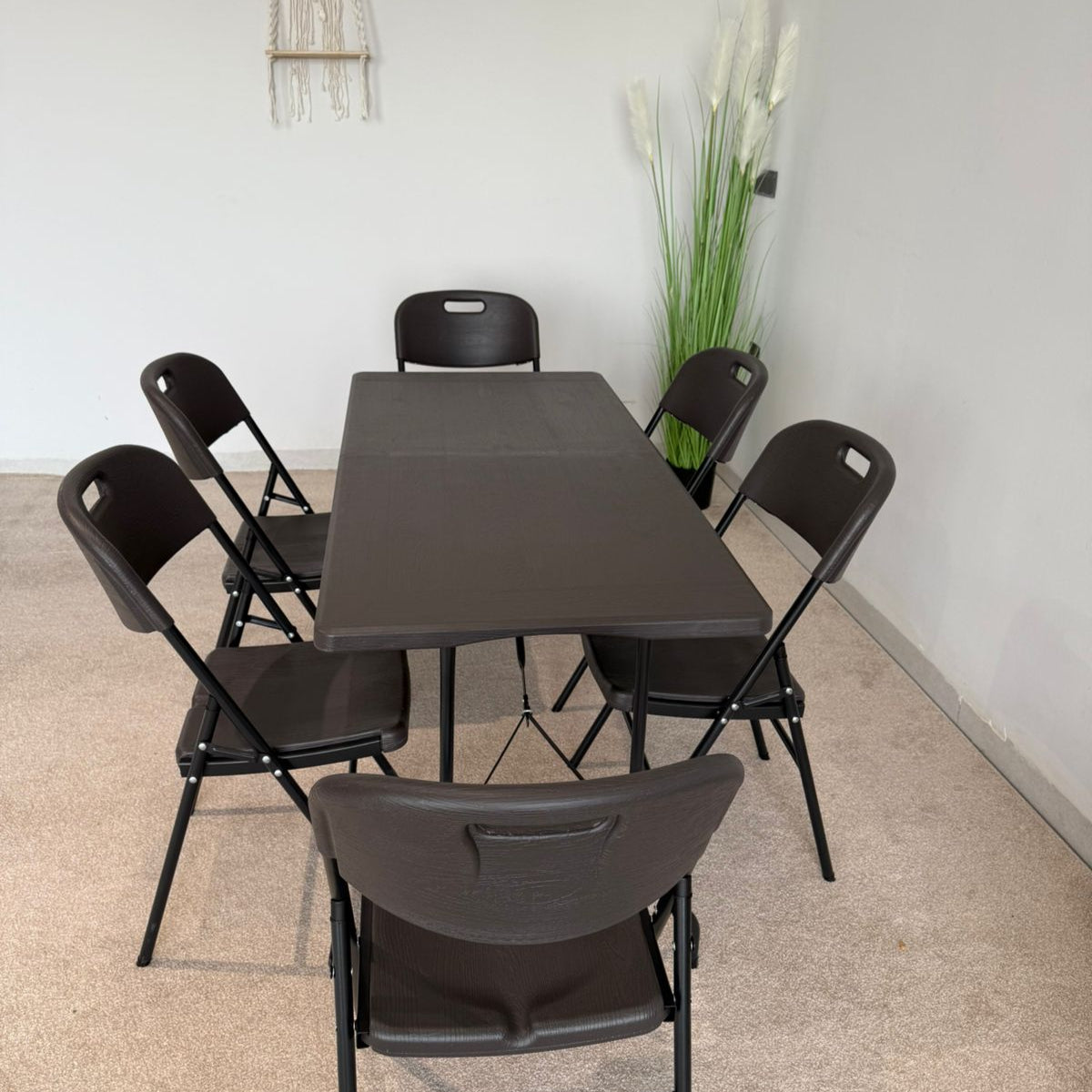 Foldable Outdoor Furniture Set - 7 piece