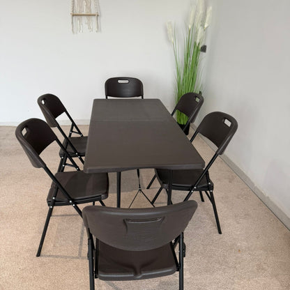 Foldable Outdoor Furniture Set - 7 piece