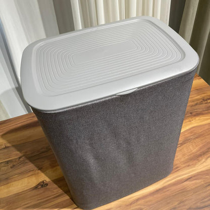 Dual-Compartment Fabric Laundry Hamper