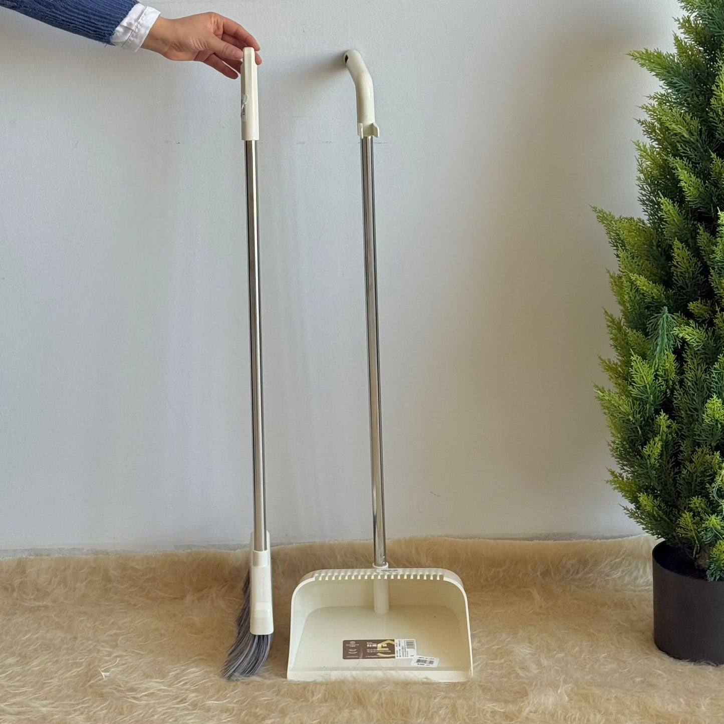 Broom & Long-Handle Dustpan Set