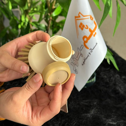 Soap-Dispensing Dish Cleaning Brush