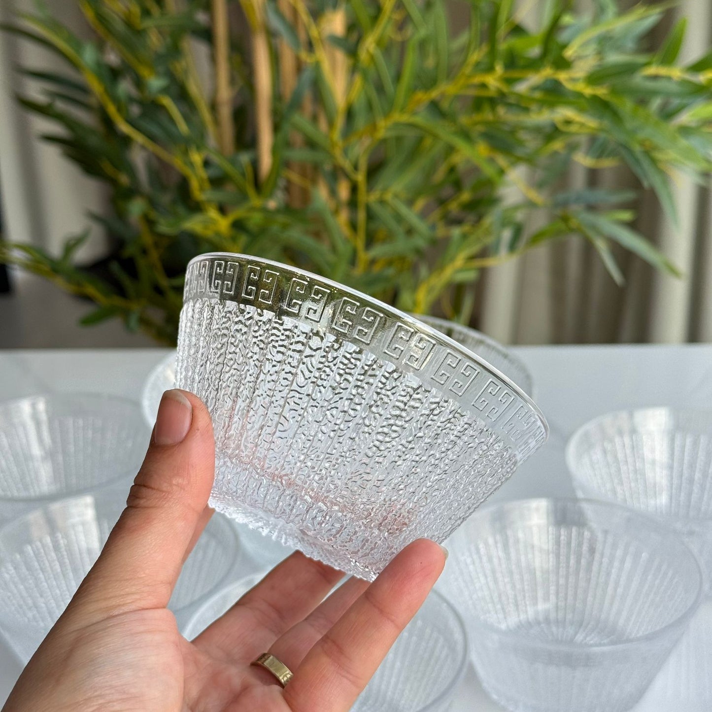 Luxury Glass Dessert & Salad Bowl Set