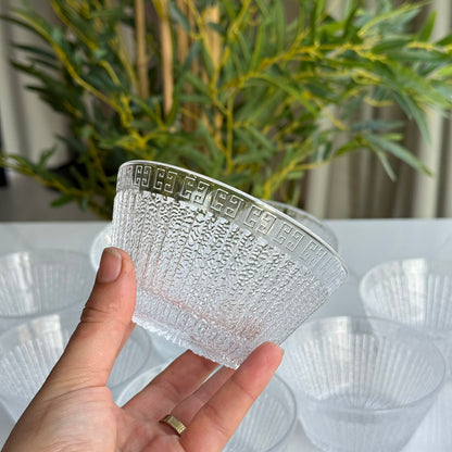 Luxury Glass Dessert & Salad Bowl Set