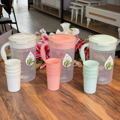 Water And Juice Plastic Pitcher Set