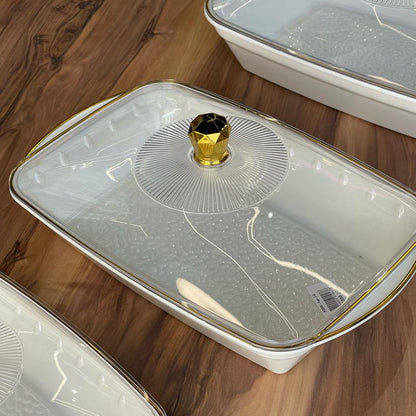 3 Sized Acrylic Casserole Dish With Lid
