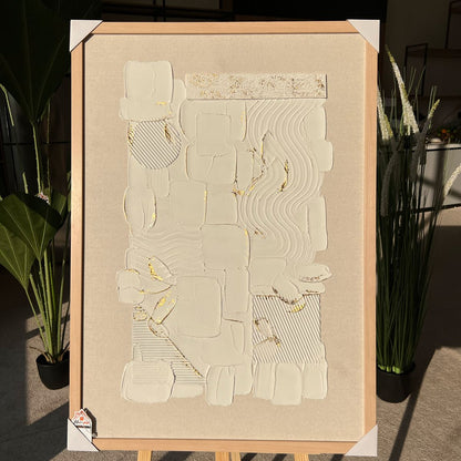 لوحة فنية رائعة مرسومة يدويًا، مقاس 100×70، مع إطار.
