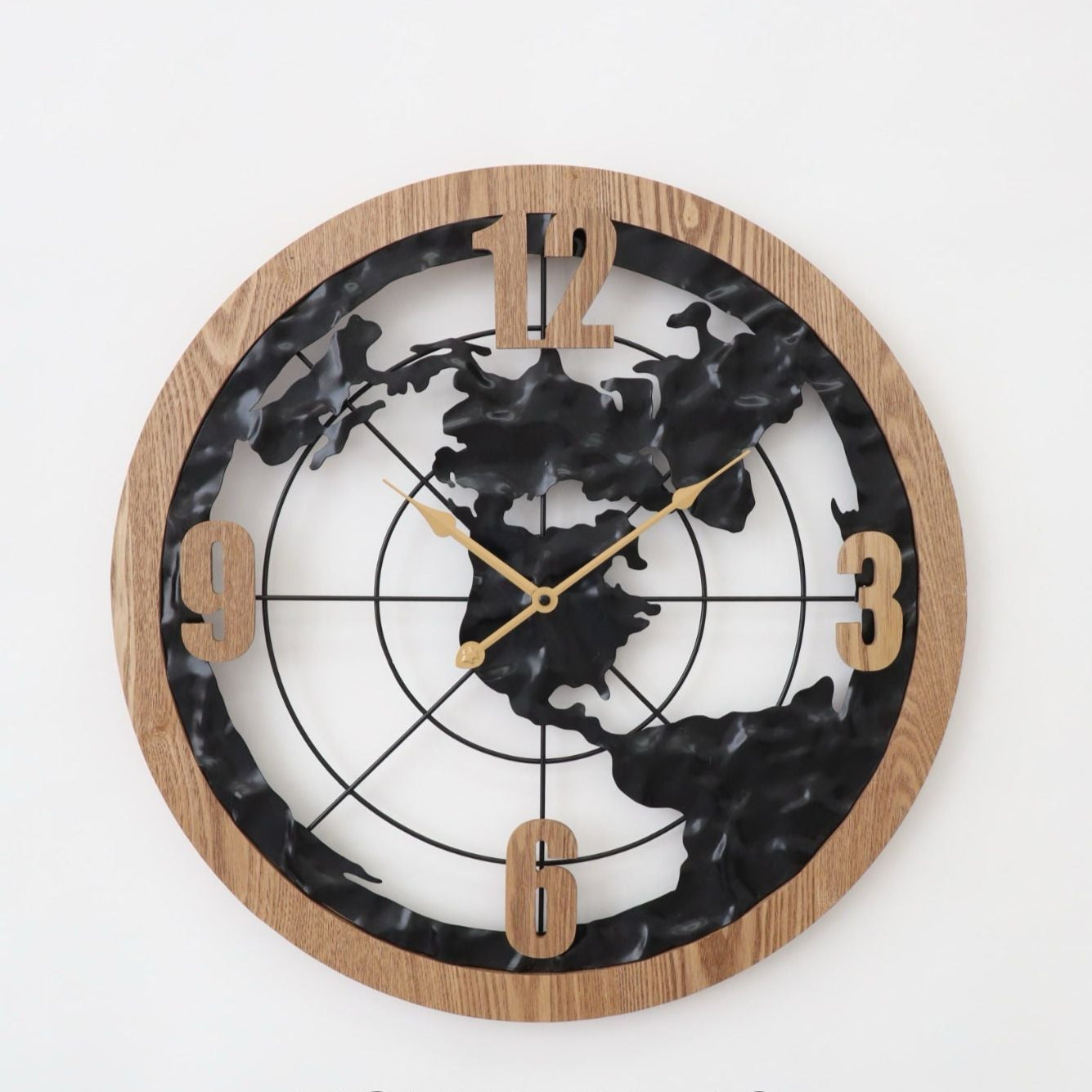 World Map Wall Clock