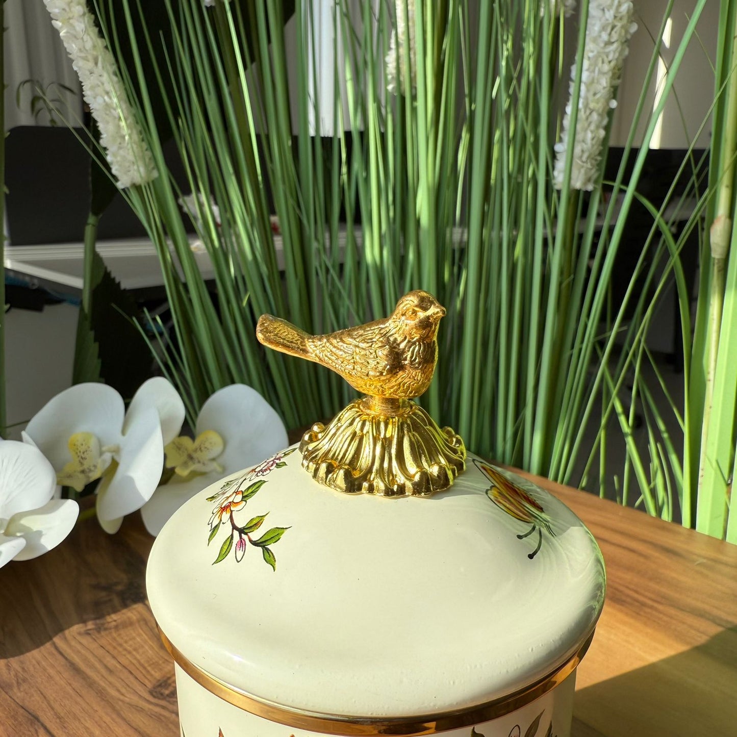 Botanic Garden Bird-Top Jar