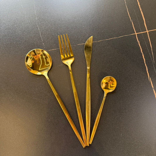 Luxury & Classic Golden Cutlery Collection