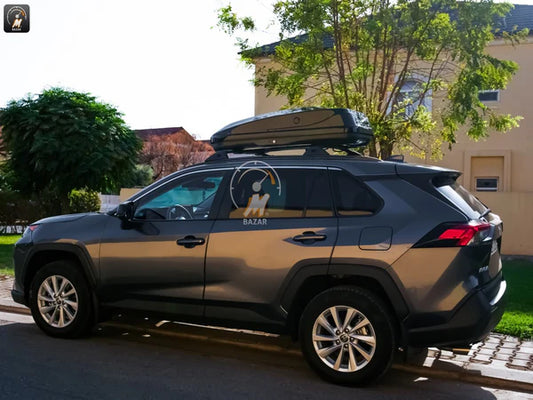 Hard Shell Car Roof Cargo Box – Gloss Black