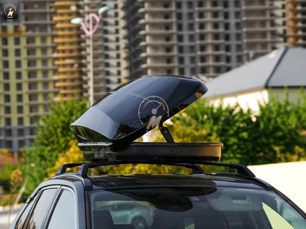 Hard Shell Car Roof Cargo Box – Gloss Black