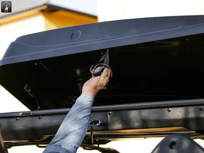 Hard Shell Car Roof Cargo Box – Gloss Black