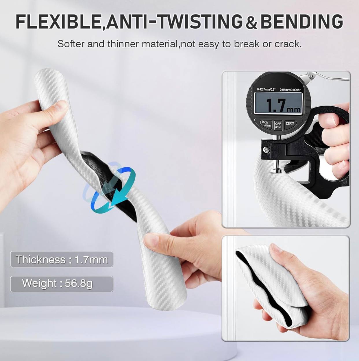 Universal Carbon Fiber Steering Wheel Cover