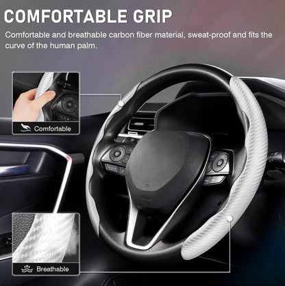 Universal Carbon Fiber Steering Wheel Cover