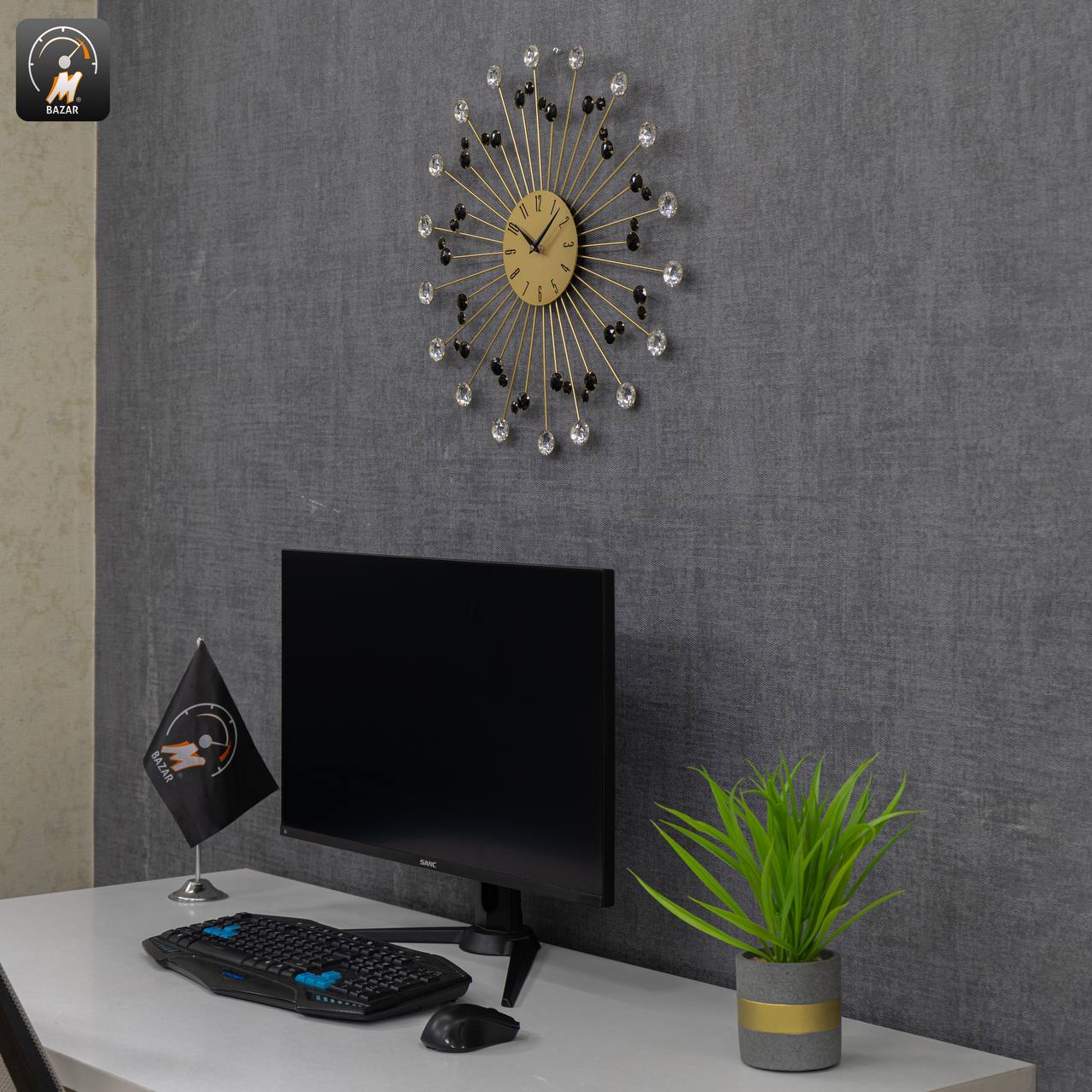 Wall Diamond Hanging Clock