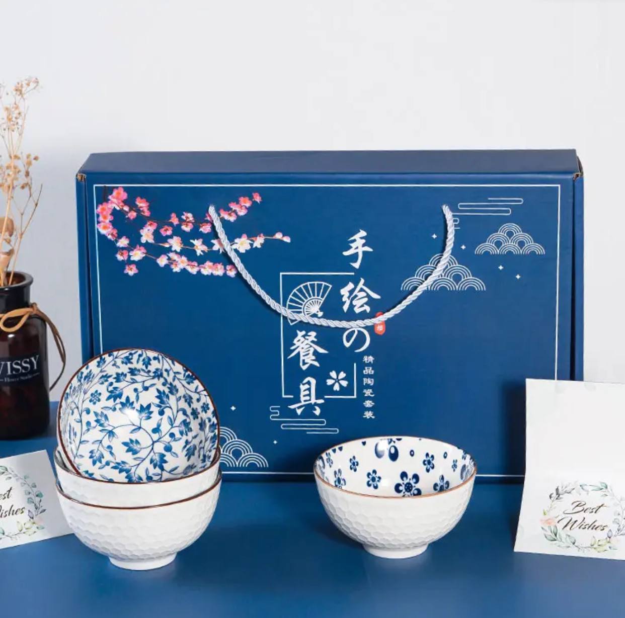 6 Pack Japanese Style Ceramic Bowl Set