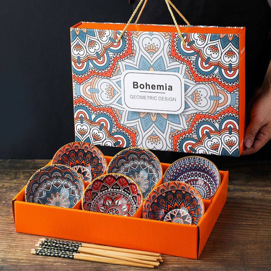 Ceramic Boho Style Bowl Set