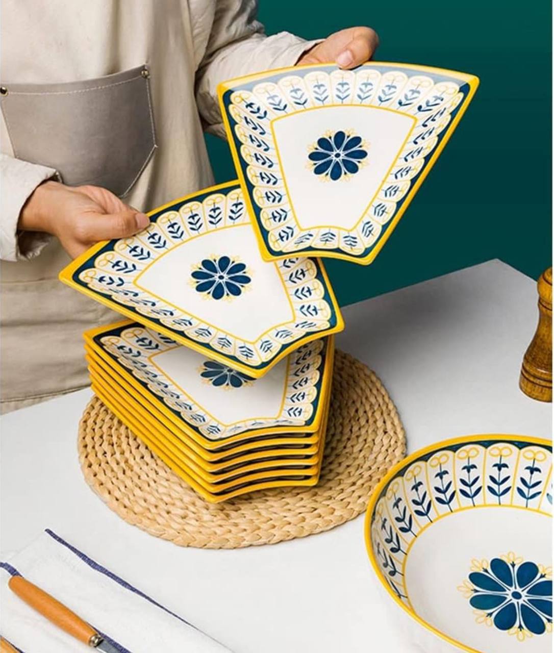 Reunion Ceramic Combination Tableware Platter Dish Set