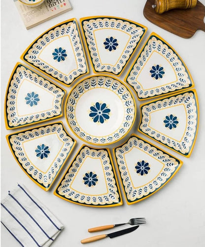 Reunion Ceramic Combination Tableware Platter Dish Set
