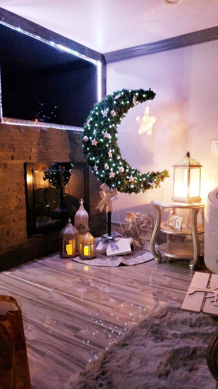Ramadan Eid Hilal Shape Moon Tree