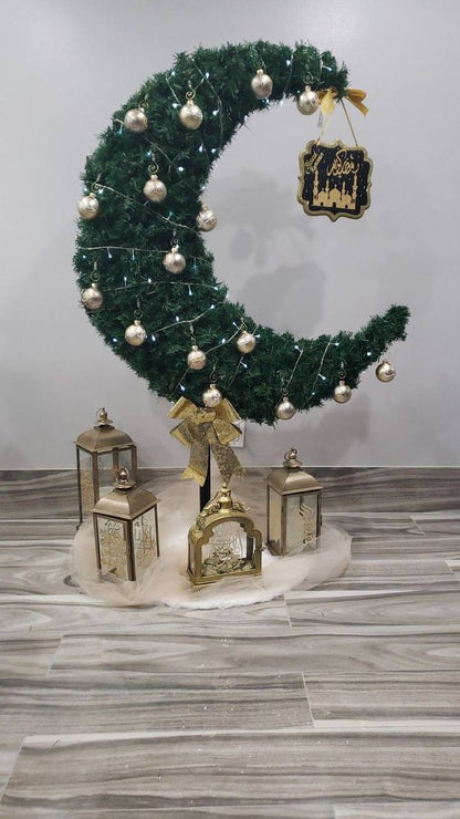 Ramadan Eid Hilal Shape Moon Tree