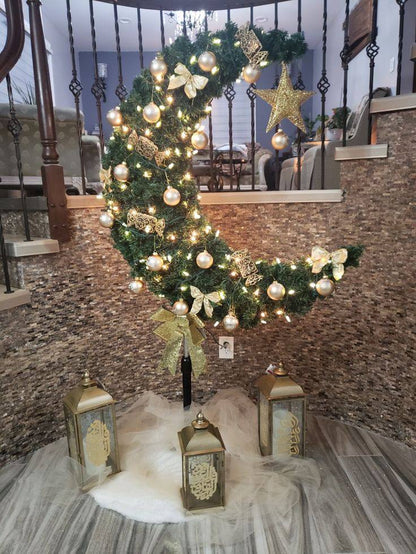 Ramadan Eid Hilal Shape Moon Tree